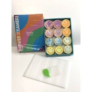 Eusemia Aromatherapy Shower Steamers Smile Assorted Colors Relax Spa 12 Pack